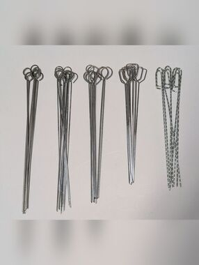 Skewers Spikes Stainless Steel Loop Tops Silver Bundle 42